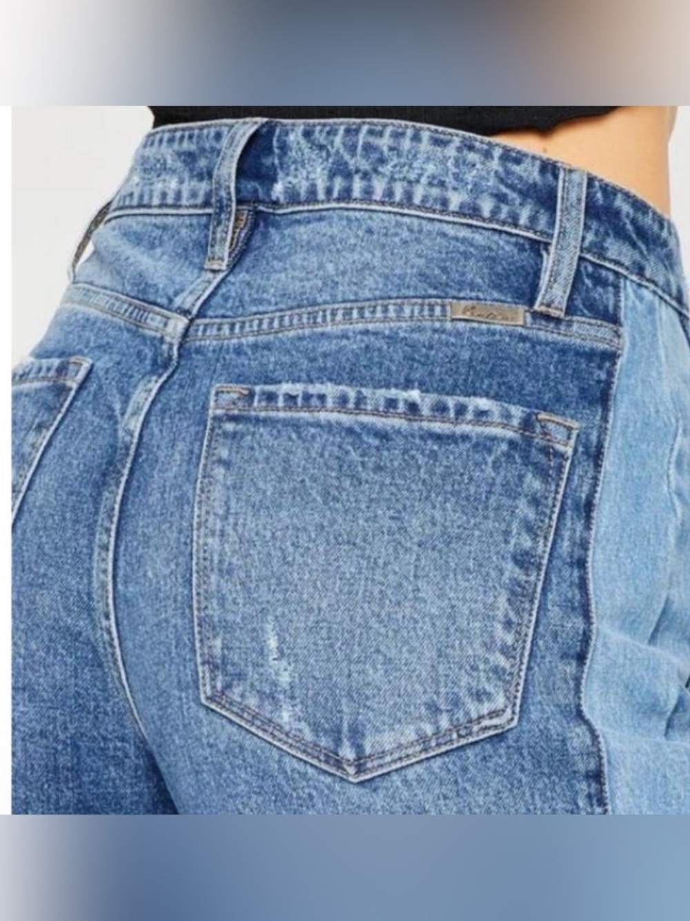 KanCan Extra-Wide Leg Medium Wash High Rise Jeans Size 15 x 34” NWT - Picture 6 of 15